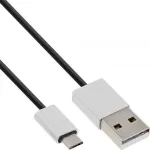 USB kabelis InLine USB-A - mikroUSB 5 m Juodieji (31750I)