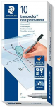Staedtler STAEDTLER Folienstift Lumocolor non-perm F juodas 10 St&uuml;ck