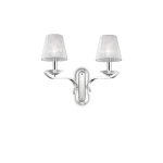Sieninis &scaron;viestuvas Ideal Lux Wall lamp with 2 lights PEGASO, E14, baltas
