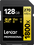 Atminties kortelė LEXAR Pro 1800x R280/W210 128GB SDXC U3 (V60) UHS-II