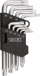 Topex Torx raktų rinkinys, tipas L T10-T50 9 vnt. 35D960