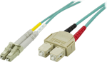 Optinis kabelis DELTACO OM3, LC - SC, duplex, UPC, 50/125, 1.5m, mėlynas / LCSC-61-5