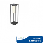 2W LED &scaron;viestuvas su saulės baterija, pilkas, 3000K (&scaron;iltai balta), SAMSUNG LED chip