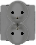 Karlik Elektrotechnik 27DGPRSO-2zp DECO Soft Lizdas dvigubas su/u rėminiam rutuliniam kilimėliui 27DGPRSO-2zp
