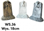 Mondex Figura postument su aniołem7x14,5x18cm sidabrinė