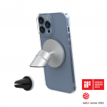 Just Mobile AluDisc Go &ndash; įvairiakryptis magnetinis aliuminio laikiklis automobilyje (įtraukta ventiliacijos įdėklas ir prietaisų skydelio pagrindas)