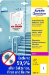 Usorteret AVERY Label L8001 210x297 (L8001-10)