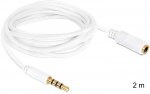 Delock Przedłużacz kabla Apple Audio Jack M/F 4PIN 2m