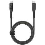 ENERGEA kabelis Flow USB-C - USB-CDigital Ekranas 1.5m juodos spalvos 240W 5A PD Fast Charge