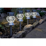 &bdquo;Smart Garden Crystal&ldquo; stiklinės etiketės arba saulės lempos, 4 vnt. rinkinys