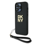 Apple iPhone 14 Pro DKNY Hardcase Wrist Strap Stock Logo (DKHCP14LPBSWSK) dėklas telefonui juodos spalvos