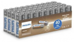 &bdquo;Philips&ldquo; &scaron;arminės AA baterijos &ndash; 40 vnt