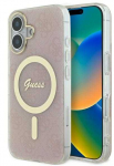 Guess IML 4G MagSafe Apple iPhone 16 Case - dėklas telefonui rožinės spalvos