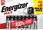 Energizer Max AA 8 vnt. pakuotė
