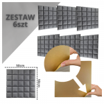 DNA AM5 GY akustinių skydelių rinkinys 6 vnt. pilka sa