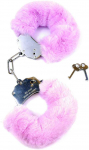 Fetish B Series Metaliniai antrankiai su kailiu bdsm violetinė