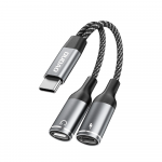 Dudao L13C+ 2in1 USB-C adapteris &ndash; pilkas