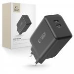 Tech-Protect NC45W-GAN 2-PORT PD45W sieninis įkroviklis - juodas