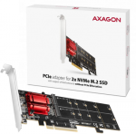 Adapteris Axagon PCEM2-ND PCIe 2x NVME M.2