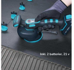 Vibro padas / pritraukėjas plytelėms akumuliatorinis 21V su 2 akumuliatoriais BIHUI