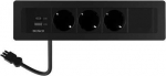 Įleidžiama maitinimo lizdo dėžutė DELTACO OFFICE, 3 lizdai, 1x21W A+C USB krovimas, GST18 / GT-1303 / 1902248