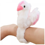 Lean Toys Pliu&scaron;inis gulbės žaislas su apyranke, baltas