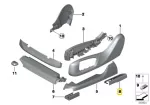 BMW X5 G05 X7 G07 Galinio Kairio Sėdymo Rėlės Dėklas Originalus 52106998049