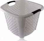 Katex Kvadratinė &scaron;iuk&scaron;lių dėžė RATTAN 34 l - balta 44x44x33 cm
