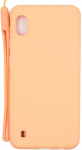 Evelatus Samsung Galaxy A10 Soft Touch Silikoninis dėklas with Strap Rožinė