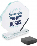 Stiklinis trofėjus dovanų dėžutėje "Geriausias bosas"