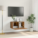 TV staliukas TV spintelių komplektas Ruda 60 x 30 x 30 cm Apdirbta mediena