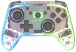 &bdquo;Speedlink RAIT NX RGB&ldquo; belaidis/laidinis žaidimų pultas, skirtas asmeniniams kompiuteriams, &bdquo;Android&ldquo; ir &bdquo;Switch OLED&ldquo; bei &bdquo;Lite&ldquo; įrenginiams, skaidrus ir skaidrus.