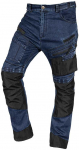 Neo Tools Kelnės robocze DENIM, wzmocnienia Oxford, tamsiai mėlyna, dydis XL