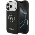 Guess Grained Big 4G Classic Logo - dėklas skirtas Apple iPhone 17 Pro juodas