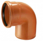 Lietaus nuotekų alkūnė PVC d250/90 92259