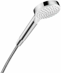 HANSGROHE Crometta 1Jet &Oslash;100 mm rankinis du&scaron;as su 1 pur&scaron;kimo funkcija, baltas/chromuotas