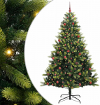 Dirbtinis sulankstomas Kalėdų medis su 300 LED Žalia 210 cm