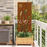 Sodo privatumo ekranas &bdquo;Fretwork&ldquo; Rūdijanti 50 x 140 cm