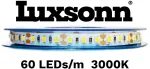 3W/m LED juosta LUXSONN, 2835, 60 LED/m, 3000K, IP67, 12V, 5m ritė