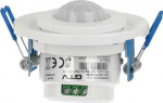 GTV CR-15 judesio jutiklis 800W 220-240V 360 laipsnių IP20 įleidžiamas baltas, 8m &plusmn; 2.2-4m veikia su LED (CR-CR15000-00)