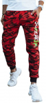 Vyri&scaron;kos raudonos kamufliažinės laisvalaikio kelnės Superker