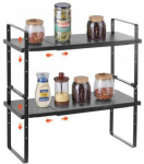 Vevor Dvigubo lygio prieskonių lentyna su plienine konstrukcija