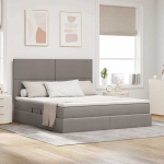 Lova su daiktų laikymo vieta ir LED su LED Taupe 180 x 200 cm