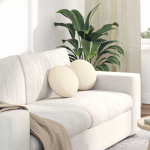 Sėdynių pagalvėlės 2 pcs Kreminė &Oslash;30 x 13 cm Kordūrinis audinys