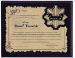Plastikinis diplomas su graviravimu