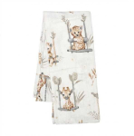 Flannel nappy with print New Baby ZOO beige