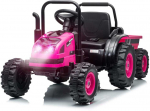 Milly Mally Važiuoklė na akumulator Traktor su przyczepą Farmer Rožinė