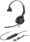 Yealink UH46 Mono USB-C/A Ausinės, su laidu, 20 - 20000 Hz, Office/Call center, 127 g, Ausinės, Juodas