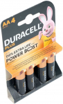 Baterija - Duracell AA Plus Power Boost 4 Pak Alkalinės Baterijos