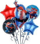 Folinių Balionų Rinkinys Žmogus Voras 5 vnt Spider Man ( AYD230510-4 )